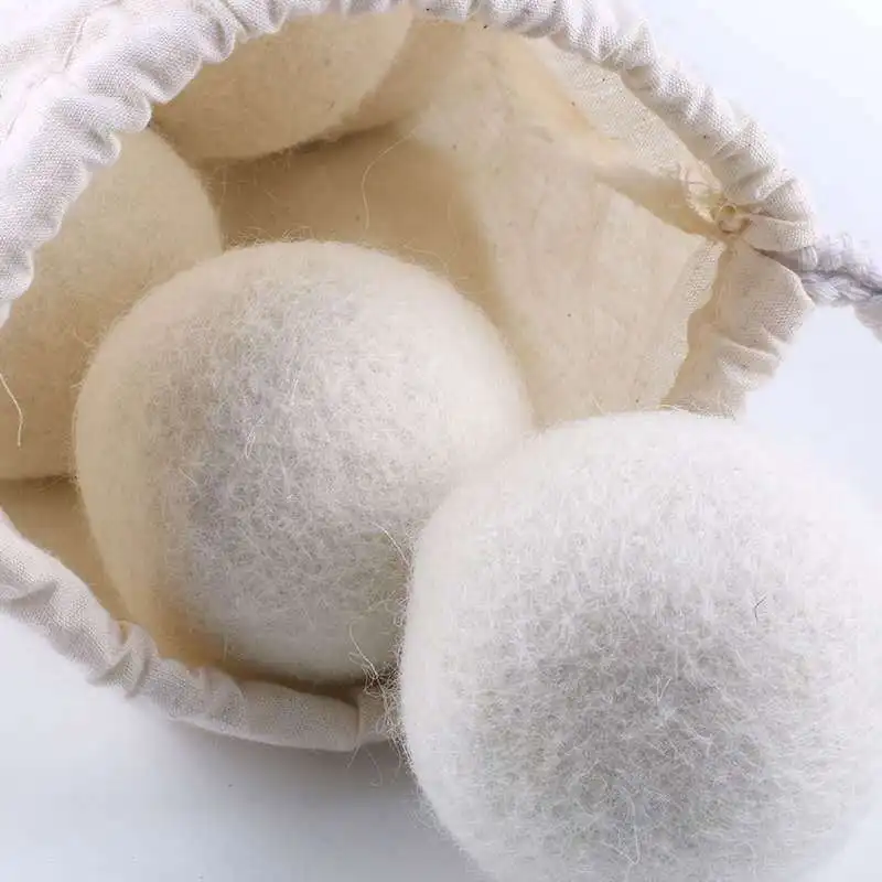 Hot Wool Dryer Balls 6pcs/pack Reusable Natural Organic Laundry Fabric Softener Ball Premium Organic Laundry Clean Ball