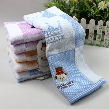 

Grace Pure Cotton Towel Teddy and Angel Soft Hollow out Jacquard Strong Water-Absorbing Zero Twist Cleansing Face Towel 8877