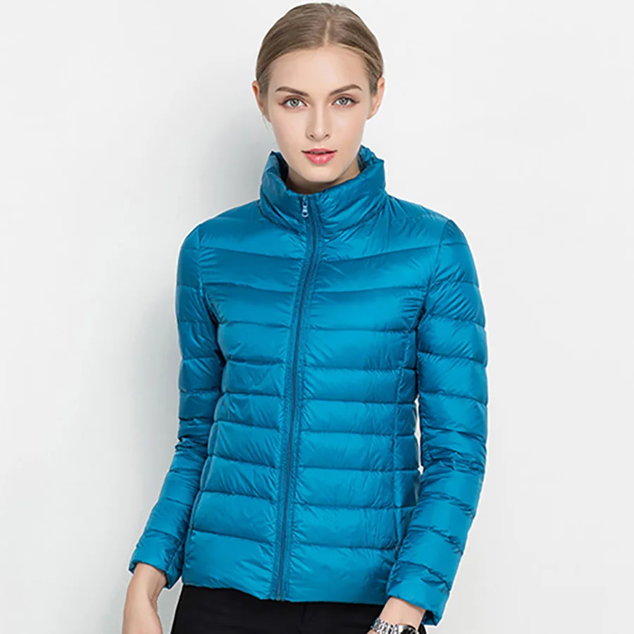 

5XL 6XL 7XL Plus Size White Duck Down Jacket Women Autumn Winter Warm Coat Ultralight Female Bomber Slim Jacket Windproof Parka
