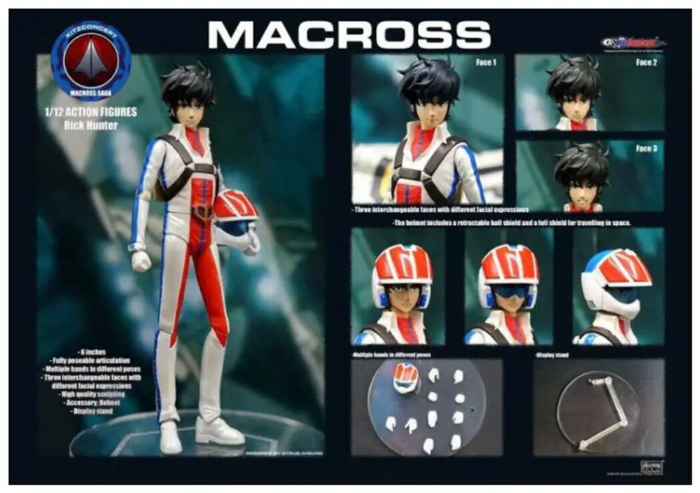 Kitz концепция 1/12 Robotech Macross Сага Рик Охотник фигурка игрушка
