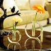 European Crystal Glass Small Vase, Fresh Tabletop Ornaments, Flower Plant, Transparent Bottle, Modern Home Decor Accessories 2
