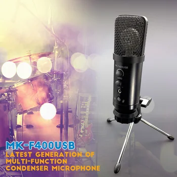 

MK-F400 USB Microphone Set Adjustable Volume Noise Reduction for Computer Voice Chat Recording/Streaming Live Broadcast