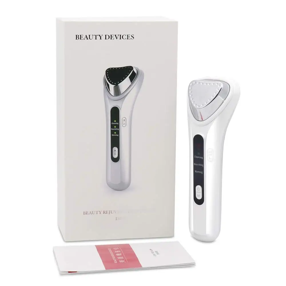Ultrasonic Facial Lift Cleaner Blackhead Removal Sonic Ion Scrubber Skin Care Nourish Face Peeling Vibration Massager Device