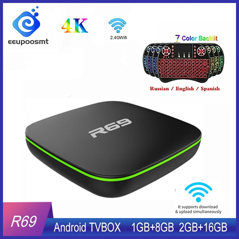 ТВ Приставка Smart Android 7 1 + 8 Гб Allwinner H3 4 ядра 2 ГГц Wi Fi|ТВ-приставки и медиаплееры| |