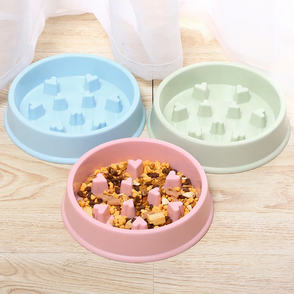 

2020New Pet Eat Slow Dog Bowl Feeder Five-star Flower Anti-choking Pet Slow Food Bowl Prevent Obesity And Help Healthy Slow Food