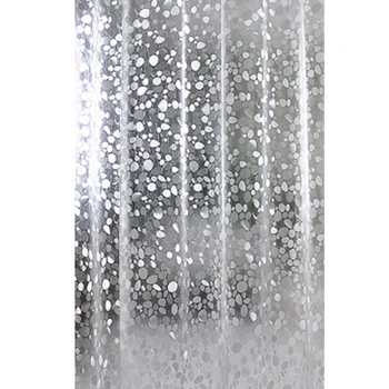 

Transparent EVA Shower Curtain 3D Stone Pattern Waterproof Bath Curtains for Curtains Bathroom Bling Bath Screens