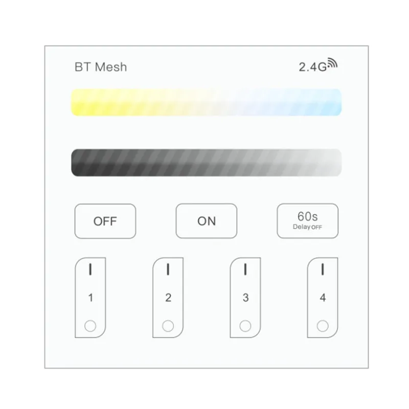 CCT MiLight 2,4G беспроводной 4 зоны дистанционного управления; B8 настенный сенсорный панель; LS2 5IN 1 Умный светодиодный контроллер для RGBW RGB+ CCT светодиодные ленты - Комплект: CCT
