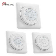 ANYSANE 433,92 МГц РЧ пульт дистанционного управления 1CH 2CH 6CH излучатель Настенный монтажный переключатель для занавесок проектор гаражные ворота Автоматизация дверей