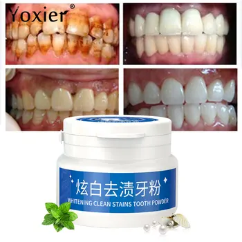 

Whitening Clean Stains Tooth Powder Clean Mouth Brighten Reduce Tooth Stain Breath Fresh Natural Pearl Dental Health Care 30g