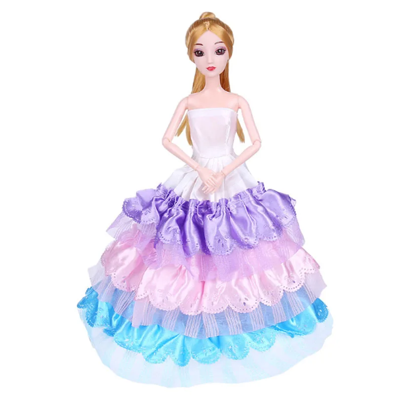 Коллекция года, 1 предмет, свадебное платье принцессы благородные вечерние платья для куклы, модный дизайнерский наряд лучший подарок для девочки, 30 см, кукла