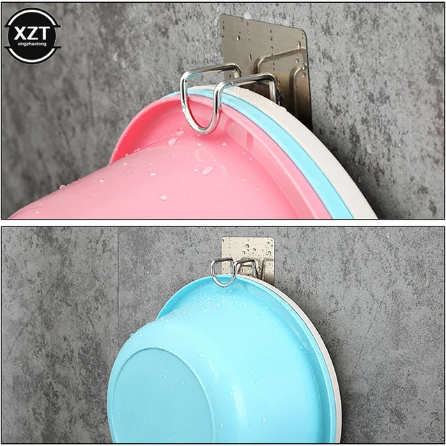 Falra Szerelt Erős Ragasztóhorog Ajtó Ragacsos Fogas Tartó Rozsdamentes Acél Falhorog Mosdó Medence Konyha Fürdőszoba Ellátás