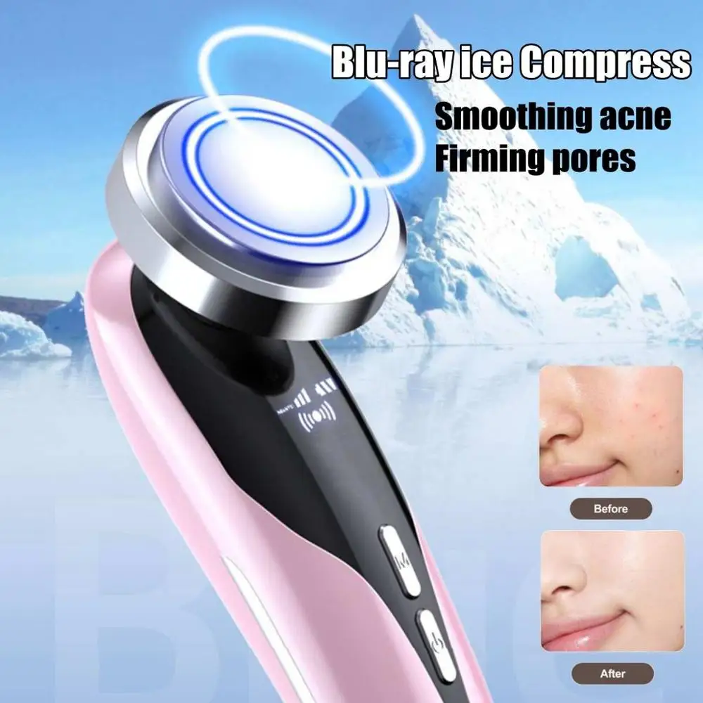 

Ultrasonic Ion Anti-aging Facial Massager Skin Pore Deep Face Cleaning Face Lifting Rejuvenation Cleansing Beauty Instrument