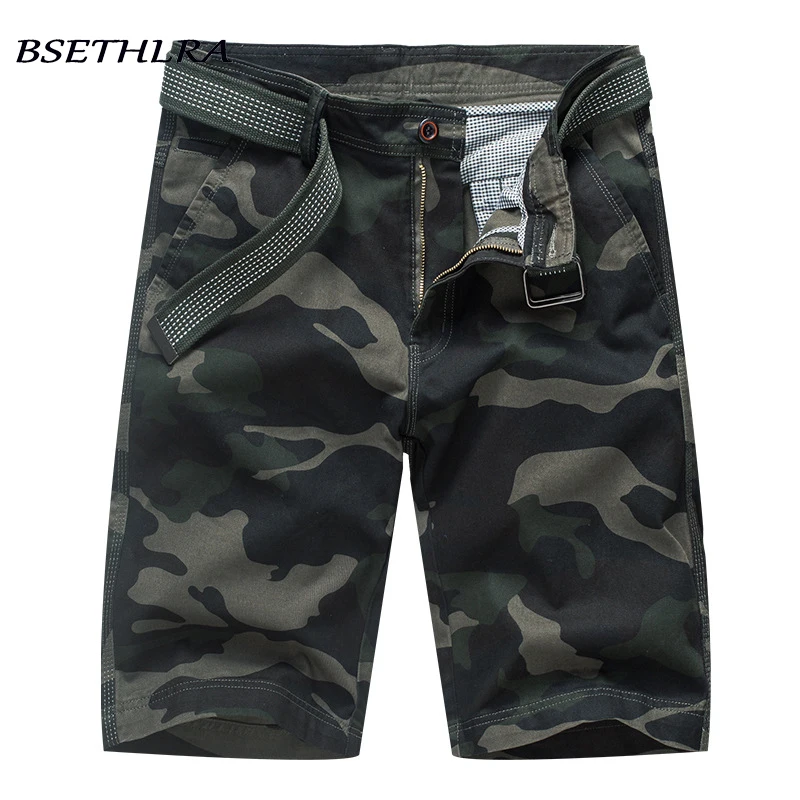 BSETHLRA, новые мужские шорты Карго, летние армейские камуфляжные шорты, Мужская Удобная брендовая одежда, хлопковые повседневные шорты в стиле милитари
