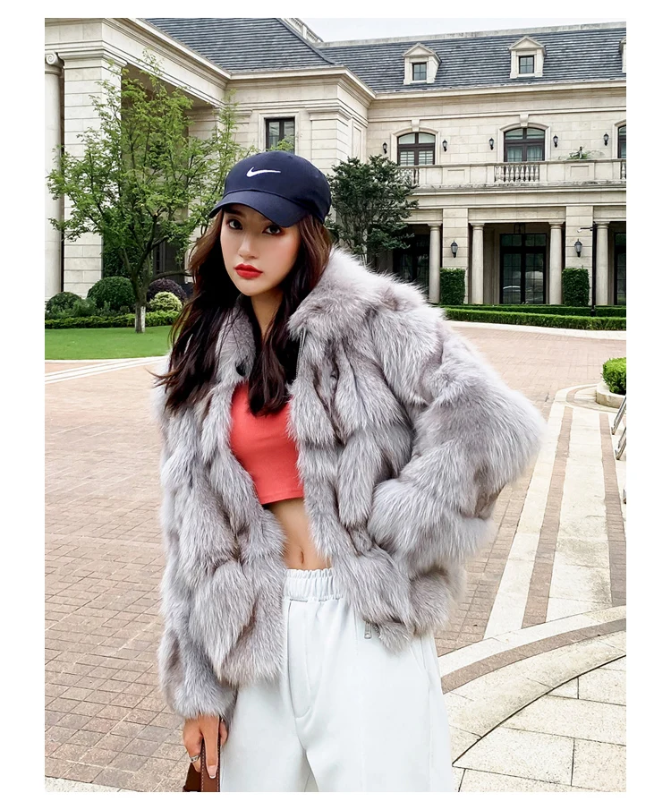 2021 New Autumn And Winter Fur Coat Women's High-Quality Fox Fur Coat Plus Size Thick Warm Short Coat Women Parkas