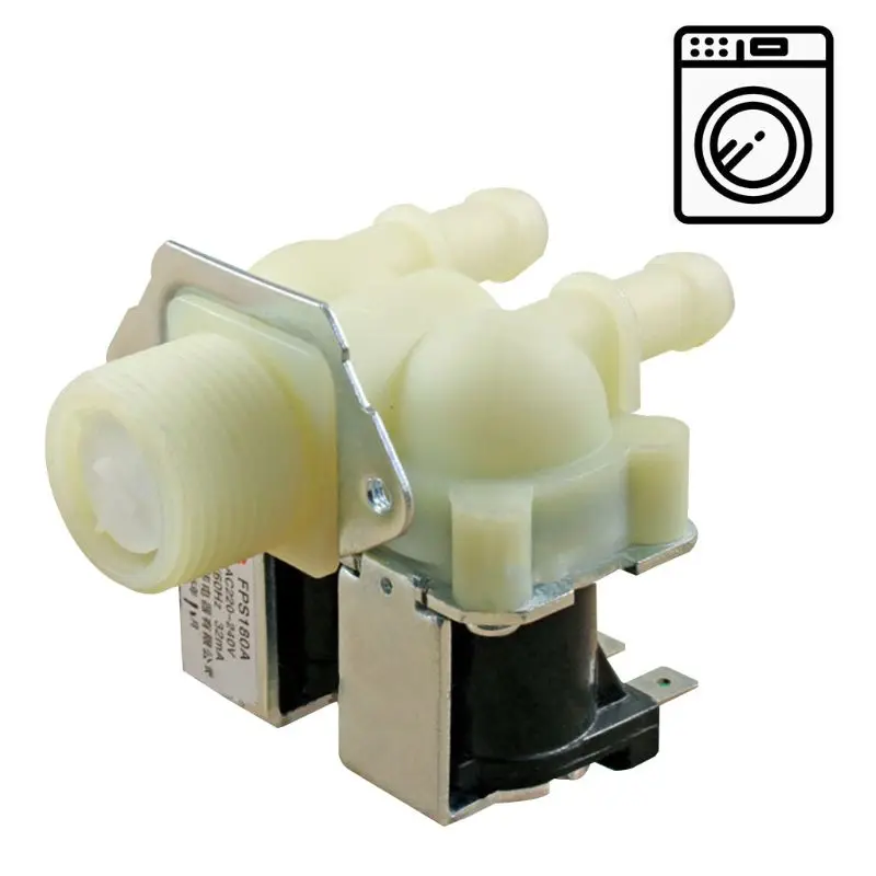 Universal Washing Machine Water Double Inlet Valve Home Electrical Appliance Durable Replacement Parts water inlet solenoid valve