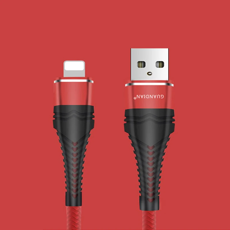 8 pin red 3а Быстрая зарядка высокая сила тока 1m1. 5m2m USB кабель для передачи данных для ios Android type-c USB флэш-кабель для зарядки данных - Цвет: 8 pin red