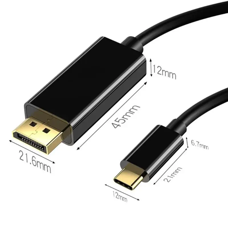 HW-TC07 1,8 m type-C hdmi type-C to DP кабель 4K 60Hz USB-C-1080 P Дисплей порт кабель для Macbook mate Book huawei P30 mate 20