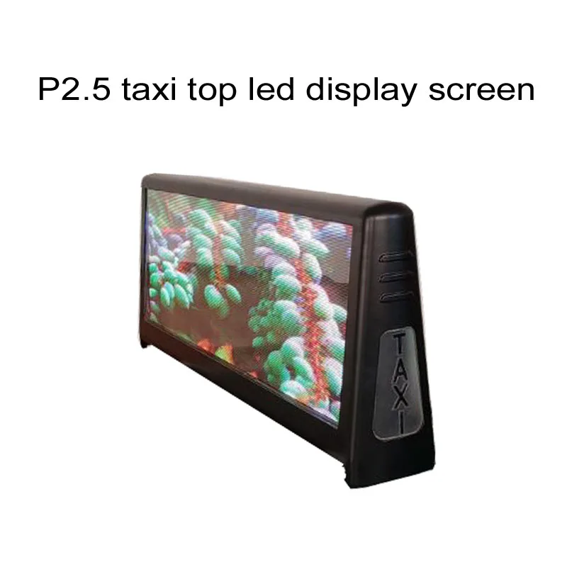 P2.5 двухсторонние полноцветные водонепроницаемые цифровые знаки автомобильный экран такси топ светодиодный рекламный экран