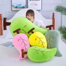 Jouet en peluche de feuilles géantes 50/80/100CM pour enfants, joli oreiller doux et amusant, poupée en peluche radis, cadeaux d'anniversaire pour enfants, nouveau