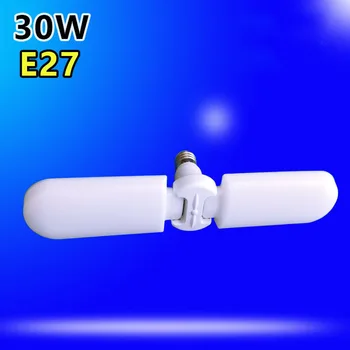 

Creative 30/45/60w e27 led folding fan blade Bulbs Blade Angle Adjustable Living Room garage workshop work lights