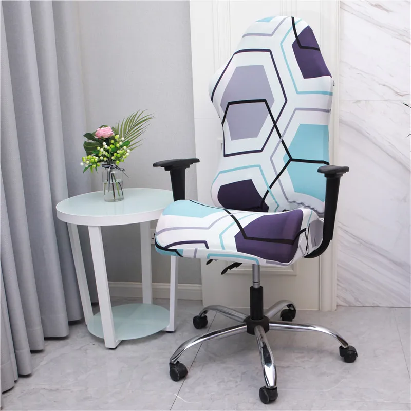 

Print Household Gaming Chair Cover Spandex Office Chair Cover Elastic Armchair Covers for Computer Chairs Slipcovers Chair Cases