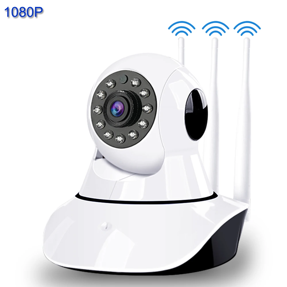 Cena 1080P 3 antena kamera IP inteligentne wifi wzmocnienie sygnału IR kamera monitoringu z noktowizorem bezpieczeństwo w domu bezprzewodowy niania elektroniczna baby monitor