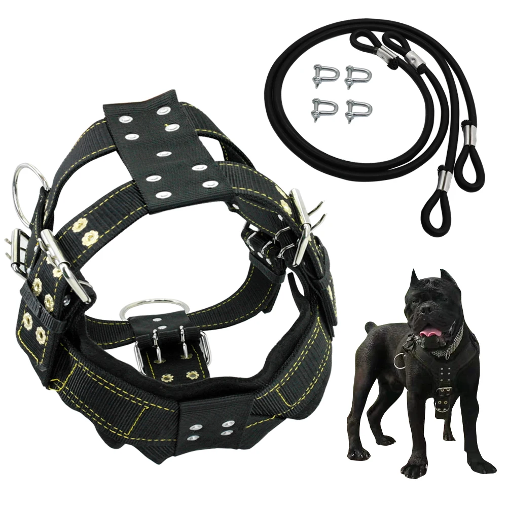 Durable Dog Training Harness Collar For Large Dogs German Shepherd Pet Weight Pulling Harness Agility Dog Training Products