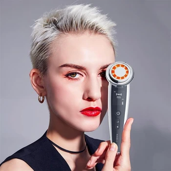 

RF Vibration Beauty Instrument Smart LED Light Skin Care Face Lifting Tighten Smooth Massager Facial Pores Clean Beauty Tools