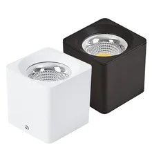 Dimmable квадратный COB потолочный светодиодный светильник 7 Вт 10W15W 20 Вт AC110/220 В теплый белый/холодный белый поверхностный монтаж Внутреннее освещение