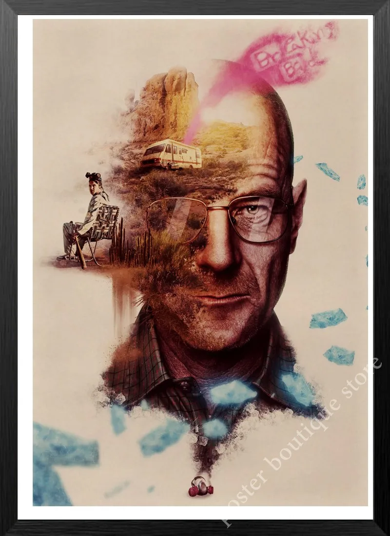 Нарушающий неправильный плакат, плакат Walter, Джесси Пинкман Постеры фильма оберточная бумага в винтажном стиле ретро наклейки на стену домашний декор/3 - Цвет: 2