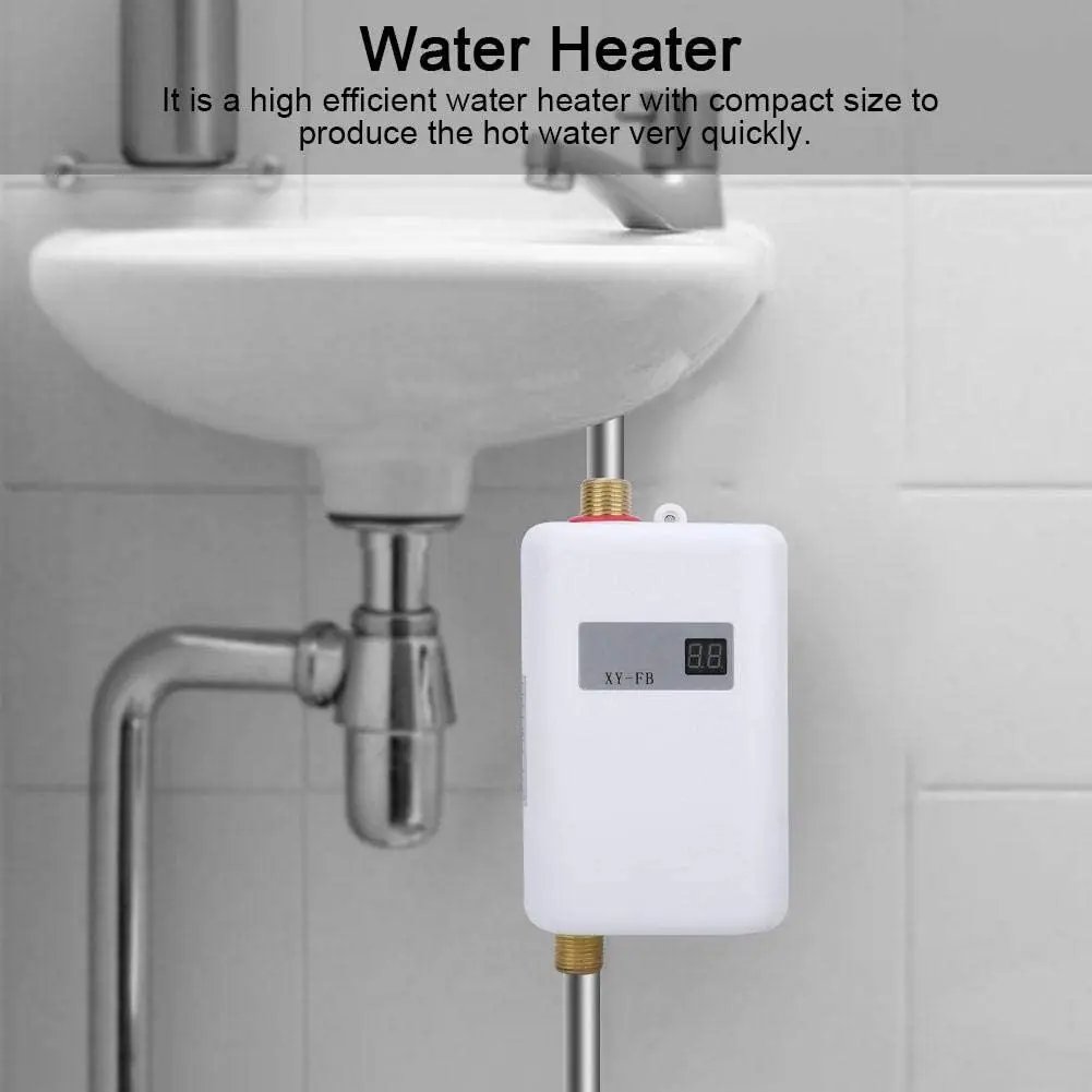 XYFG,Electric Water Heater Mini Tankless Instant Hot Water Heater