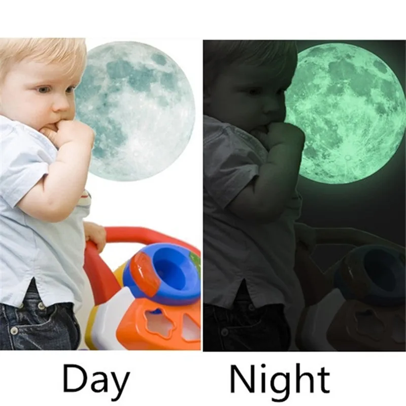 3D самоклеющийся настенный светильник наклейки на стену сделай сам землю и луну