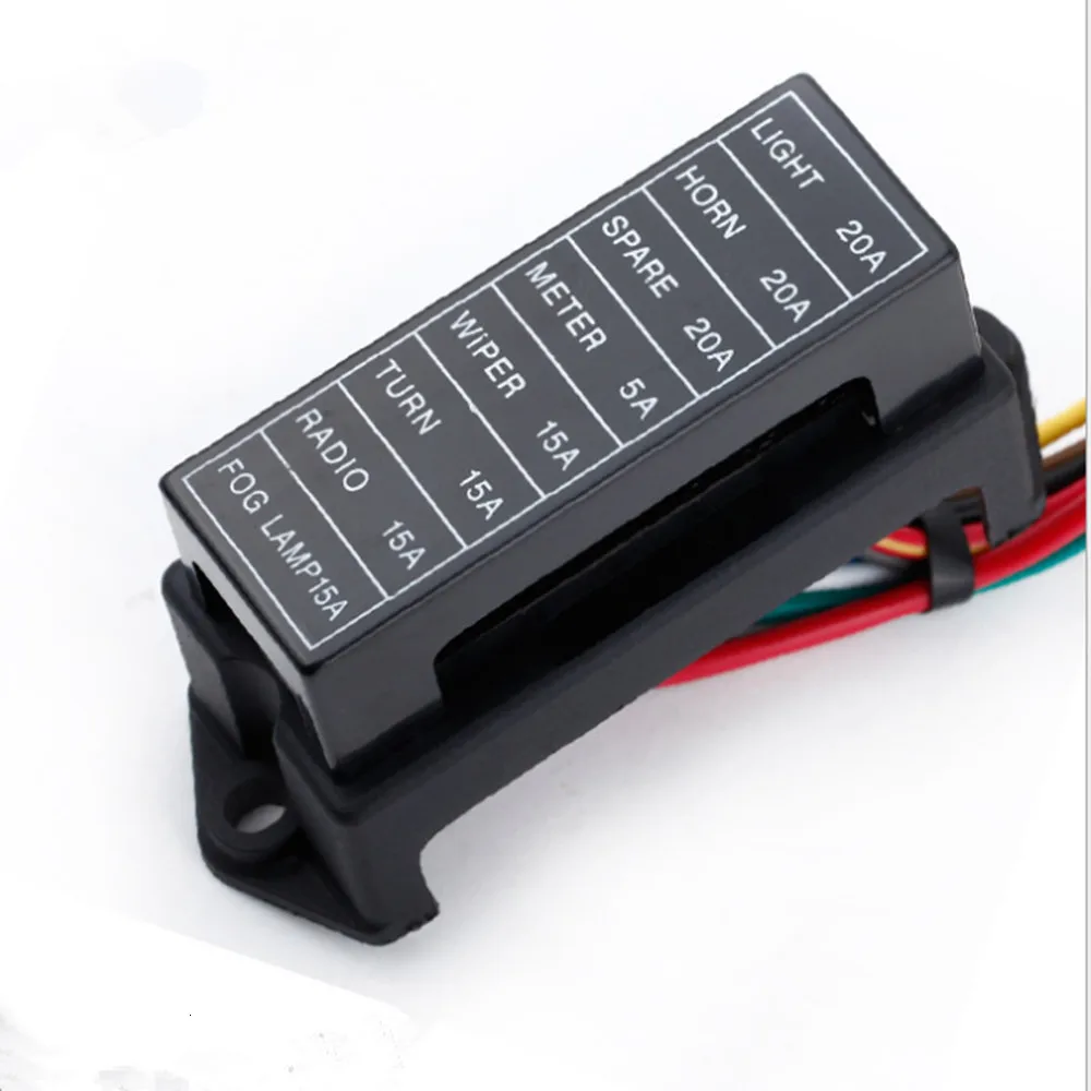 

30A 32V DC Automobile Europe Type 8 Ways Blade ABS Cover Central Control Fuse Box Holder For Car Light Radio Hron Fuse Assembly