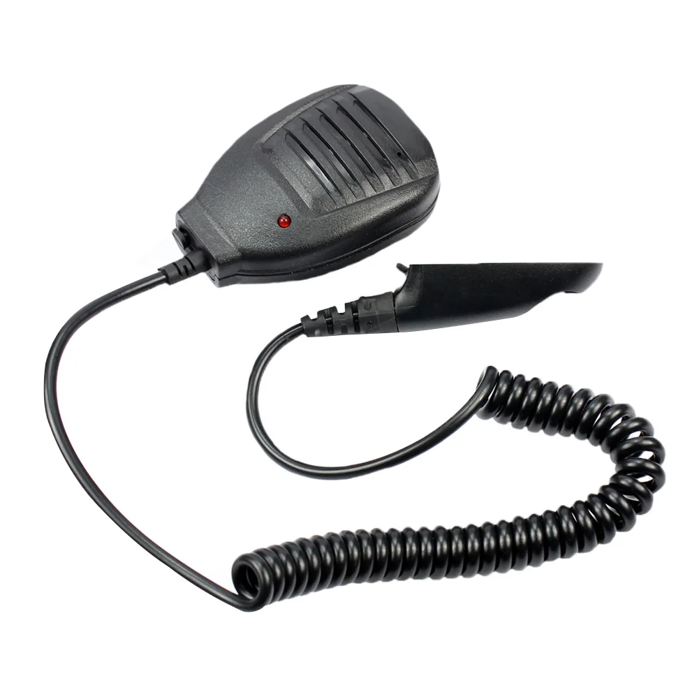 С индикатором светильник ручной зажим для микрофона Мини Прочный Walkie Talkie кабель Водонепроницаемый аксессуары замена сплошной для BF UV9R