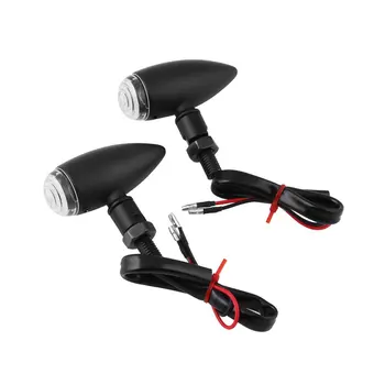 

Motorcycle Black Mini Bullet Turn Signals Blinker Smoke Lens Pack for any types of Motorcycles Durable