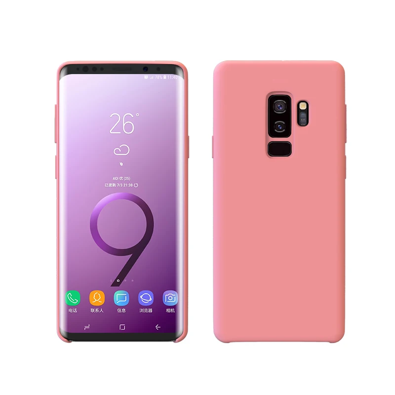 Для samsung S9 чехол мягкий силиконовый защитный чехол для samsung Galaxy S8 S9 S10 5G Plus Note 8 9 10 Pro чехол полиуретан) и силикона с откидной крышкой - Цвет: Розовый