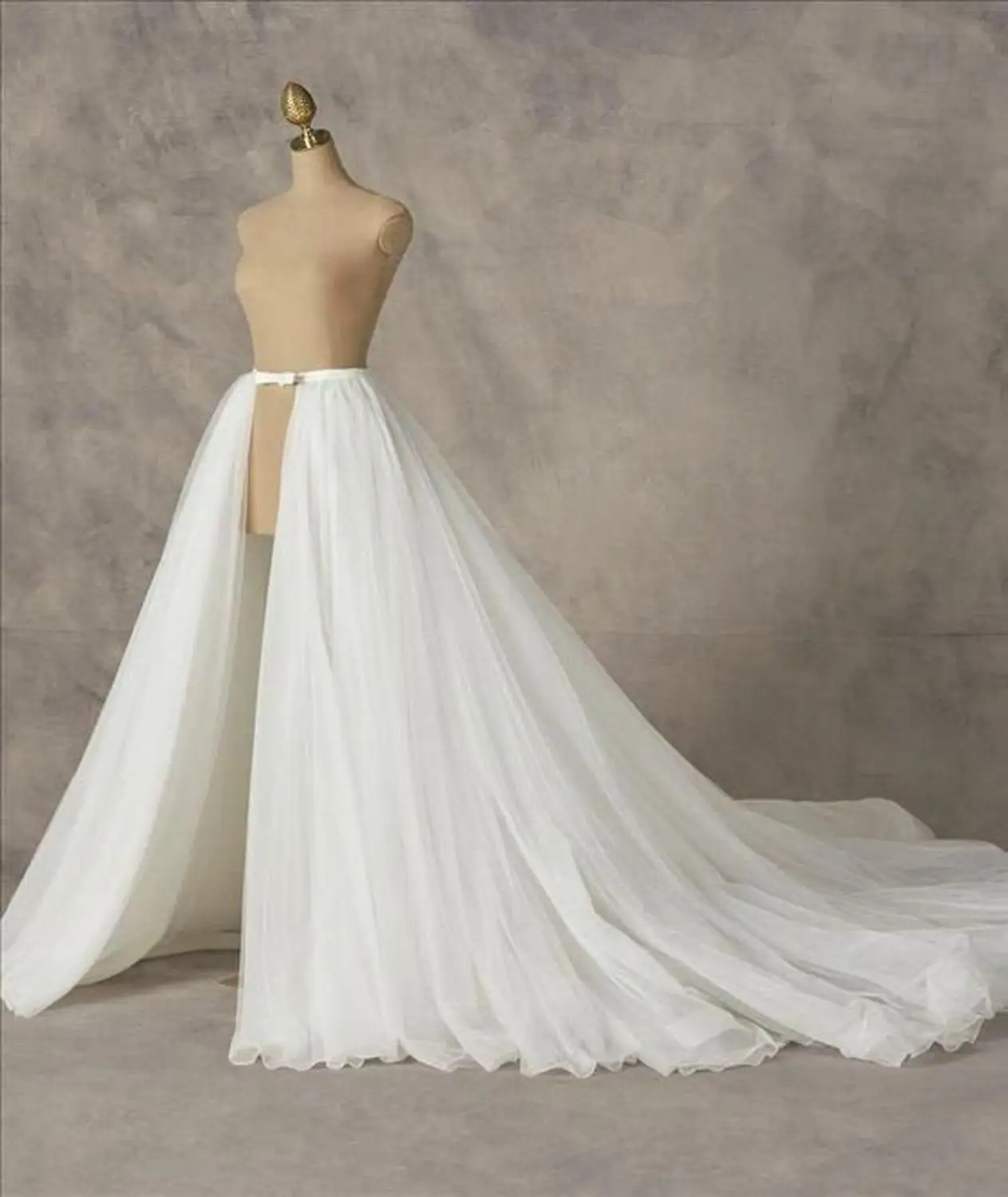 White Detachable Tulle Overskirt Detachable Skirt Bridal Overlay