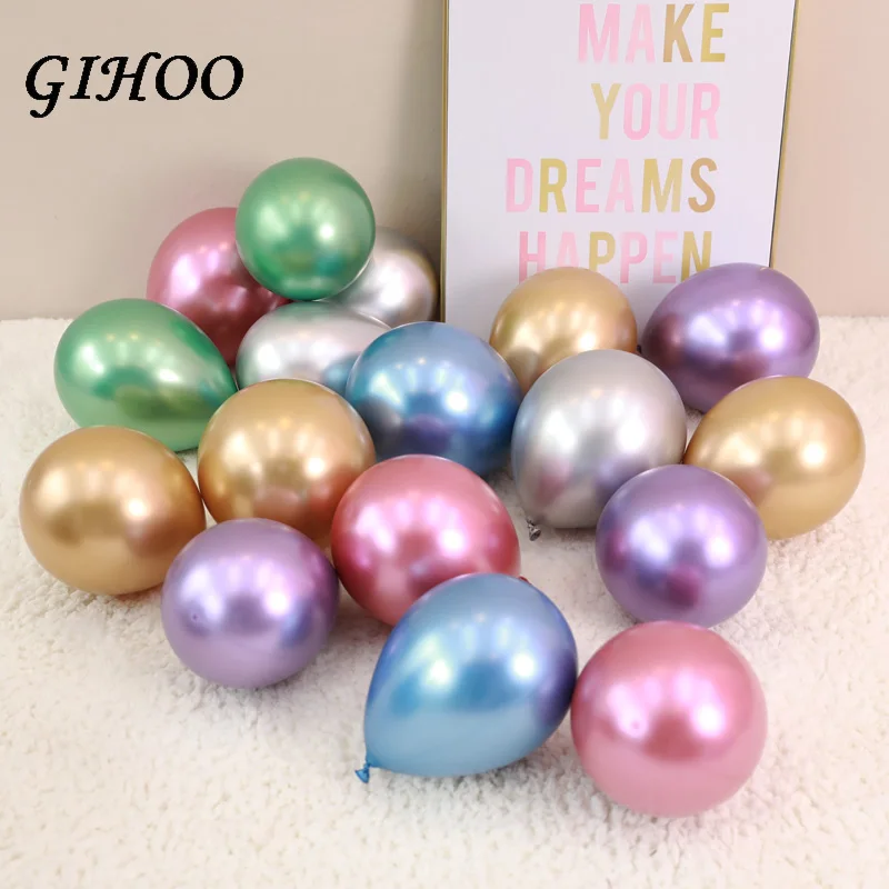 

20/30/50/100pcs 5inch Pearl Metallic Balloon Gold Balloons Round Balloons Birthday Party Latex Baloons Metallized Wedding Decor