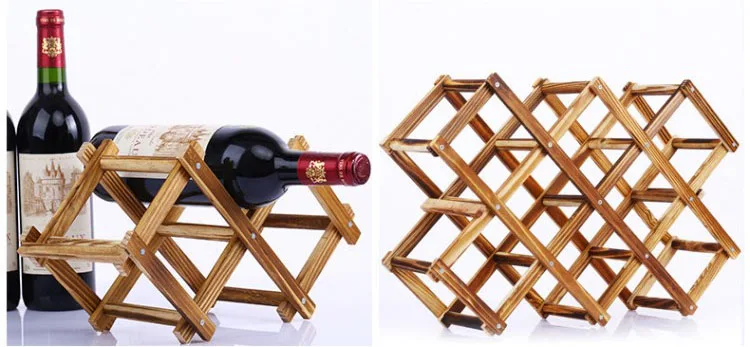 Творческие деревянные держатели для винных бутылок практичный складной Гостиная декоративный шкаф витрина для красного вина для хранения стеллажи для выставки товаров