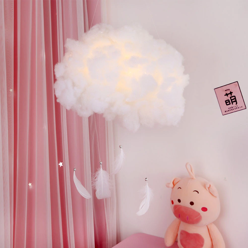Lampe Led Suspendue En Forme De Nuage Coton Faite A La Main Luminaire Decoratif D Interieur Ideal Pour Une Chambre Coucher Aliexpress 