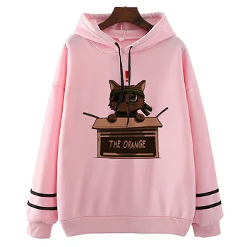 

Meow Gear Solid Harajuku New KaWaii Hoodies Women Fashion Korean Style Ullzang Hoodies Girl 90s Graphic Hoodie