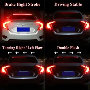 

Brake High Brake Light Strip Driving Light Turn Red Flexible DC 12V 90cm