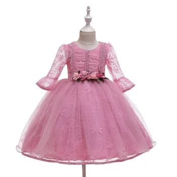 

Girls Princess Pageant Dress Kids Prom Ball Gowns Party Dresses Girl's Tulle Lace Maxi Flower Girl Formal Dance Evening Gown D20