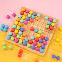 1pc montessori primeira infância crianças de madeira clipe bola quebra cabeça pai criança brinquedo interativo presente educação