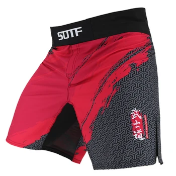

MMA Boxing Clothing Shorts Suotf Red Men Bushido Mma Muay Thai Kickboxing Fight Muaythai mma May Soft Tiger Geometry Fitness