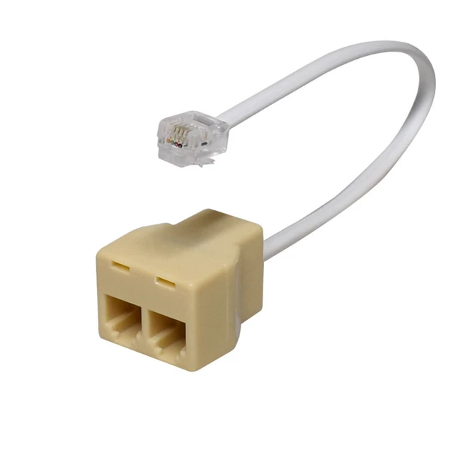 RJ11 Two Way Splitter for Telephone Modular Line