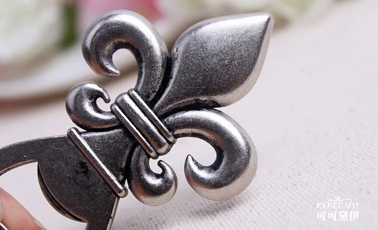 Новинка 100 шт открывалка для бутылок свадебные сувениры и подарки Fleur de Lis Lily принадлежности для свадебной вечеринки подарки для гостей