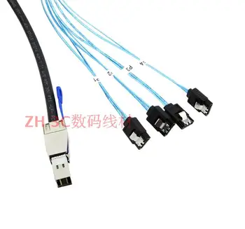 

New MINI SAS SFF-8644 HD to 4SATA 3 Server High-speed Hard Disk Array Cabinet Data Cable