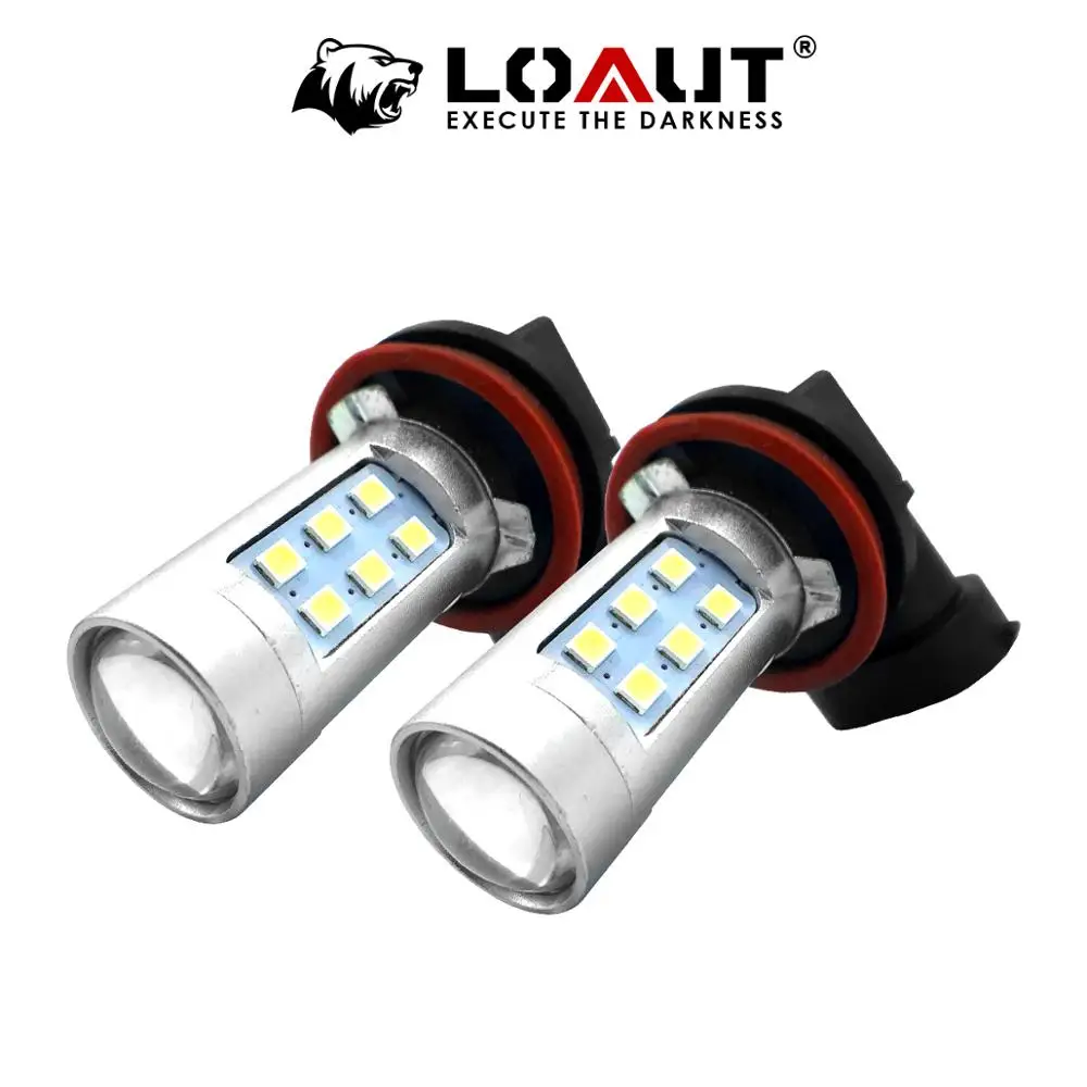 LOAUT H8 H9 H11 3528 21 SMD светодиодный светильник супер яркий белый автомобиль противотуманные фары 12 В 24 в 6000 К Белый Вождение день бег лампа авто белый