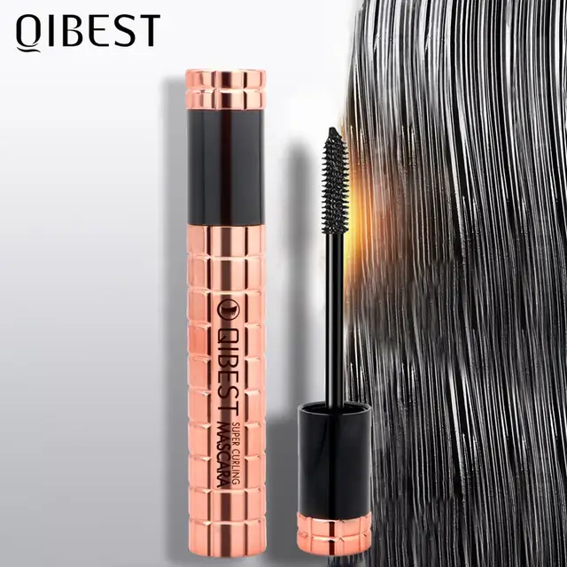 QIBEST Fluffy Volume Express 3D Mascara Extension Long Curling Lengthening Waterproof Black Eyelash Beauty Makeup Cosmetic